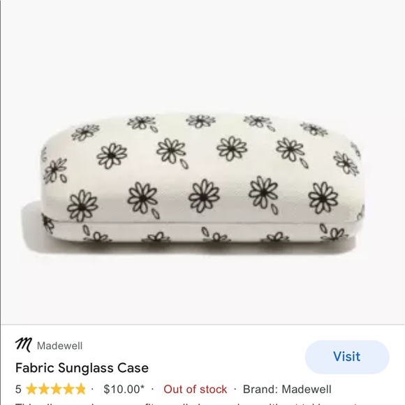 Madewell Accessories - Madewell Daisy Flower Sunglass Eyeglass Case NWT